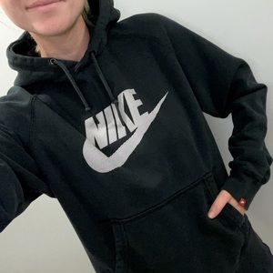Women’s Nike Hoodie Black & White Classic Graphic